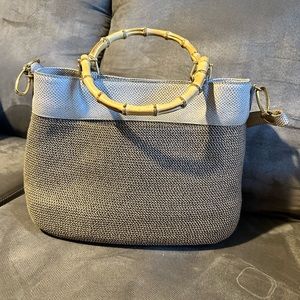 Beautiful bag with bamboo handles